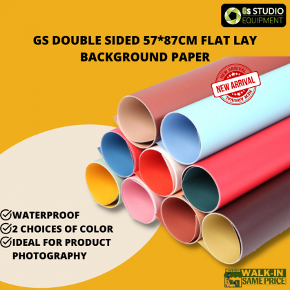 GS Flat Lay DOUBLE SIDED 57*87CM FLAT LAY BACKGROUND BACKDROP PAPER WATERPROOF PASTEL COLOR PHOTO VIDEO